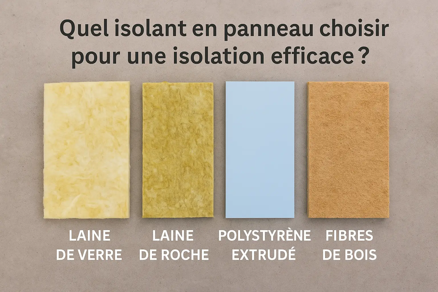 Quel isolant en panneau