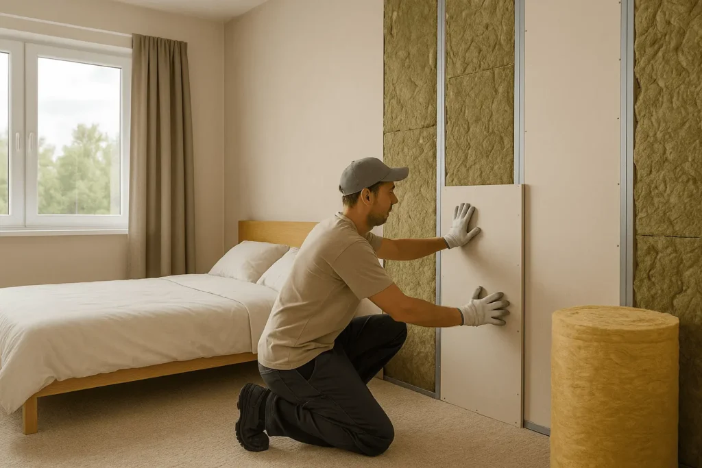 isolation phonique mur chambre