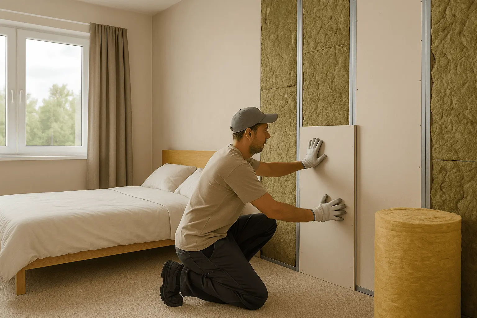 isolation phonique mur chambre