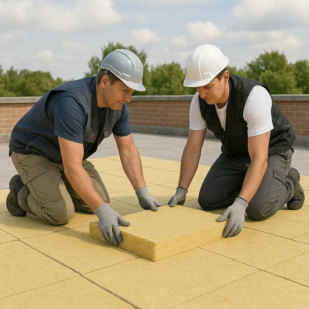 se déroule isolation toiture plate