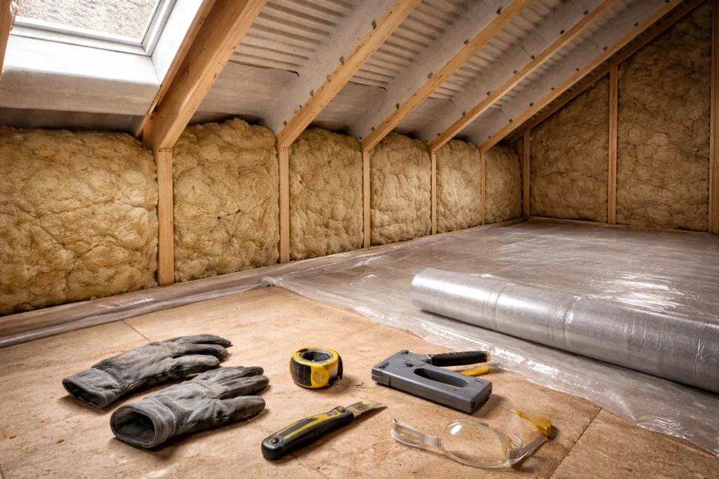 Comment isoler un toit avec de la laine de roche ?