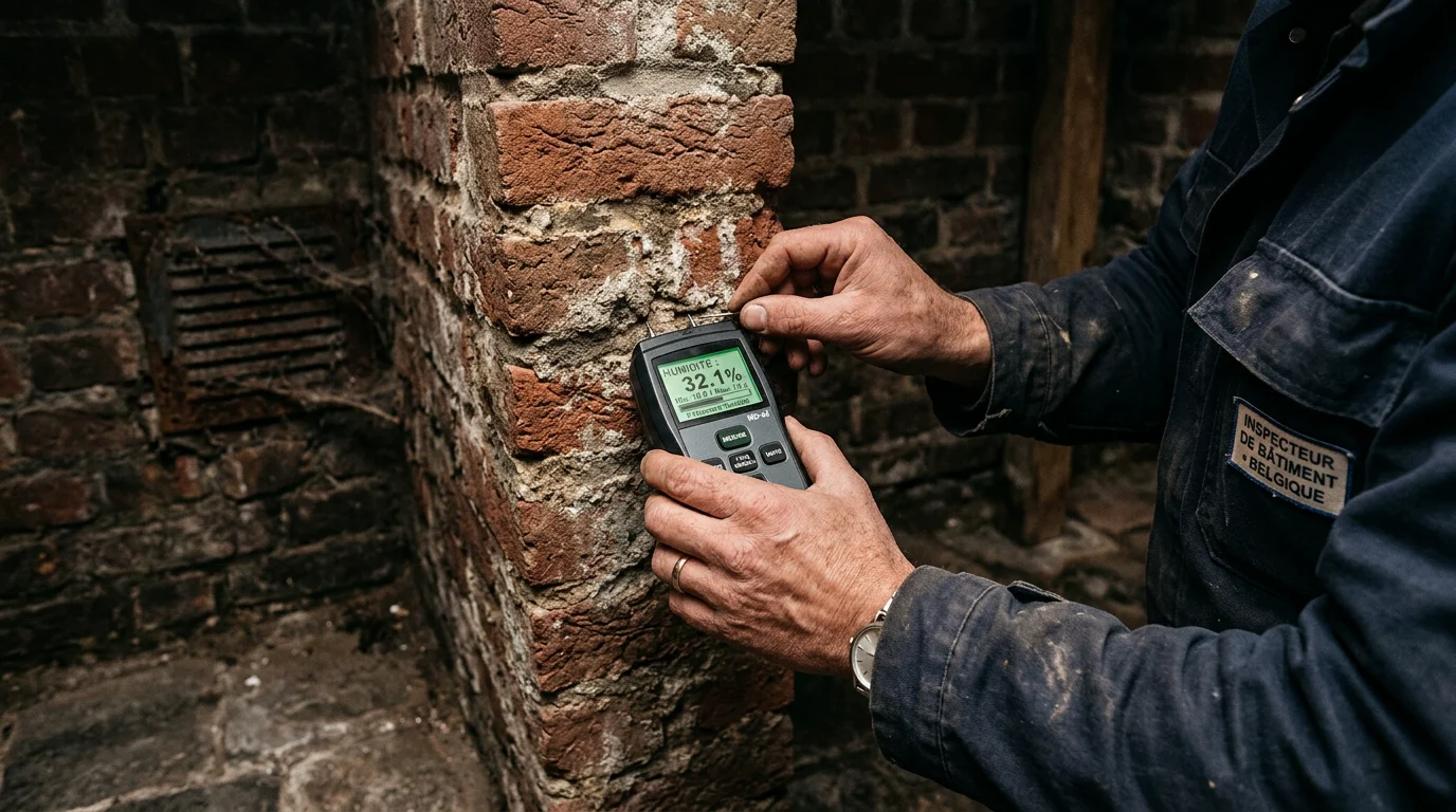 Contrôle de l'humidité d'un mur de cave avant travaux d'isolation