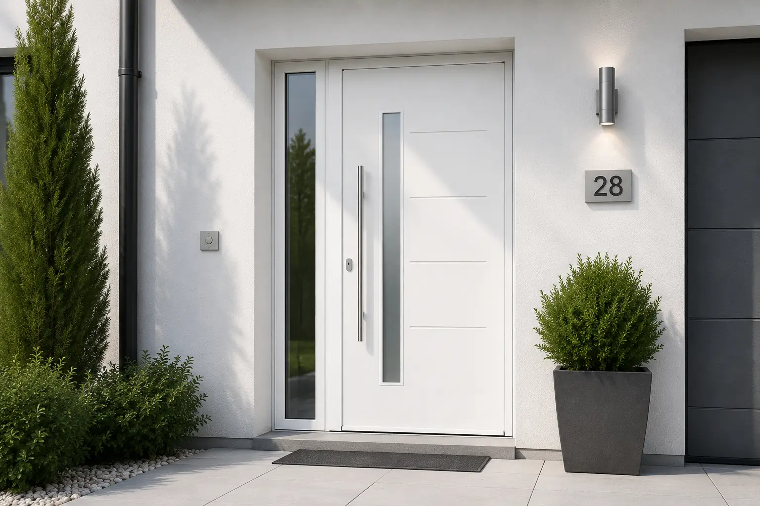 porte d'entrée pvc accueil