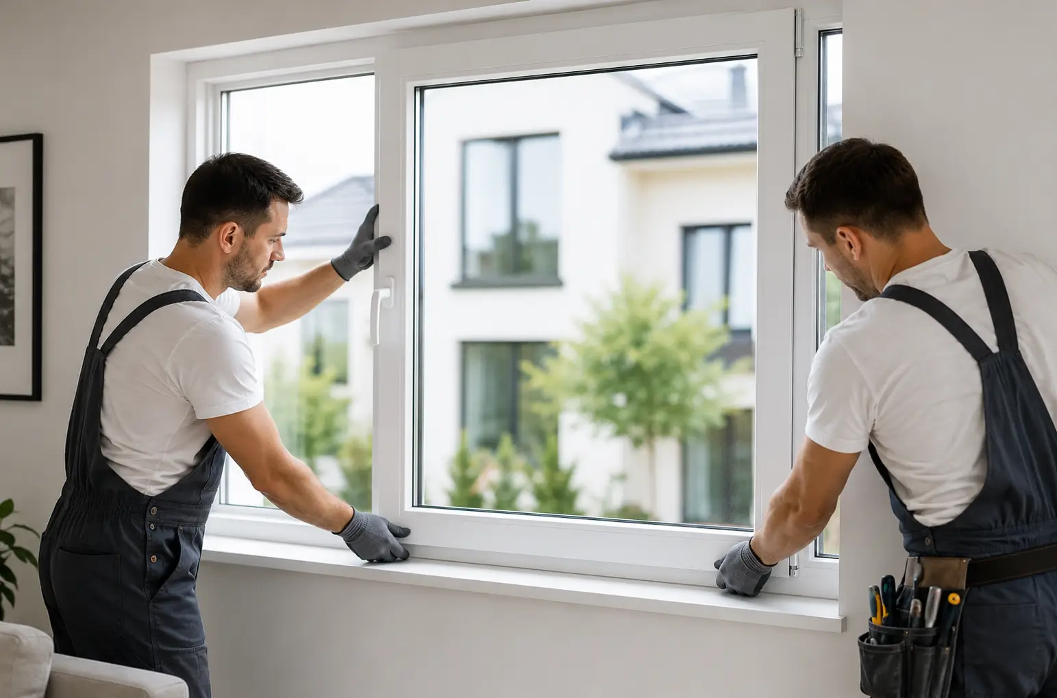 pose châssis pvc maison