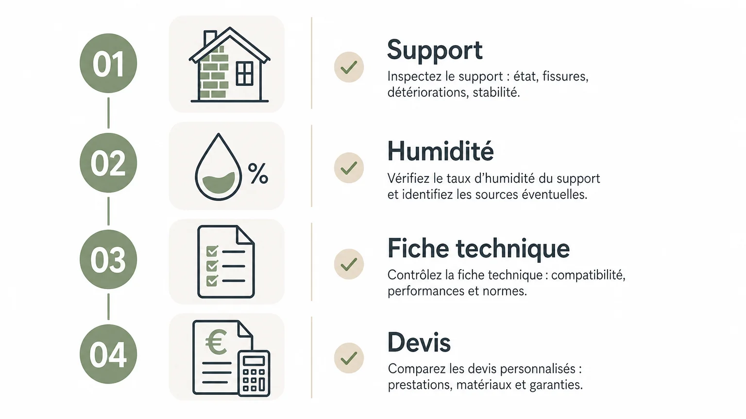 Checklist des critères à vérifier avant une isolation par mousse projetée