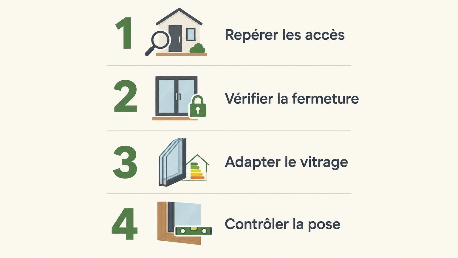 Checklist de sécurité des fenêtres